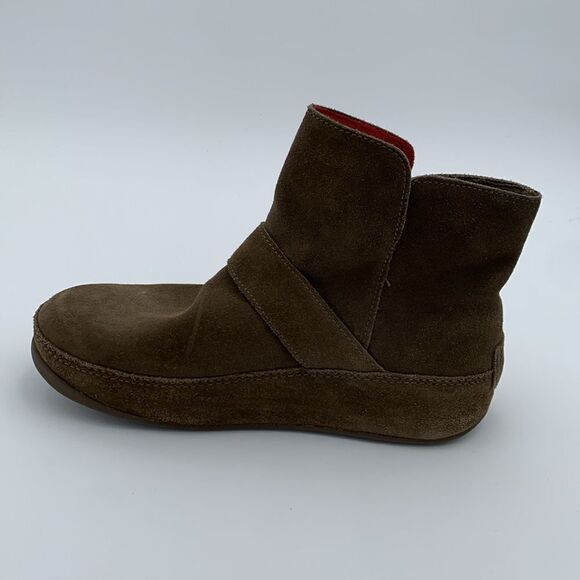 Fitflop Dash style brown suede pull on ankle boots thick active sole woman’s 8 - Picture 5 of 12